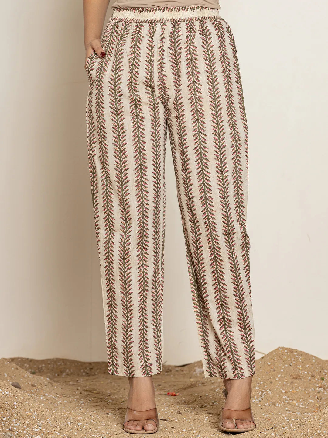 Pink Floral Print Cotton Straight Kurta Dupatta Set