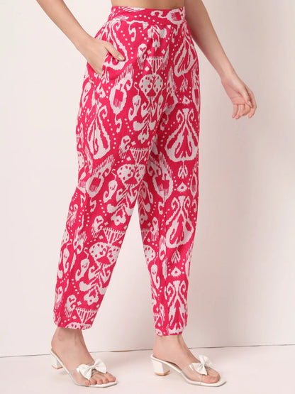 Pink Ikat  Pure Cotton Cord Set