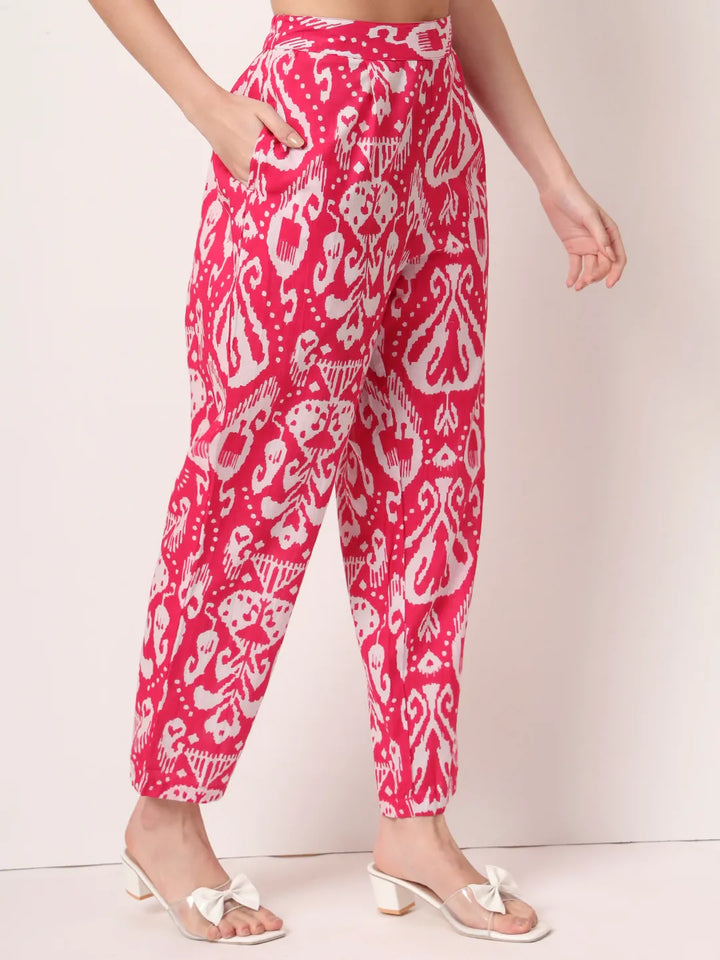 Pink Ikat  Pure Cotton Cord Set