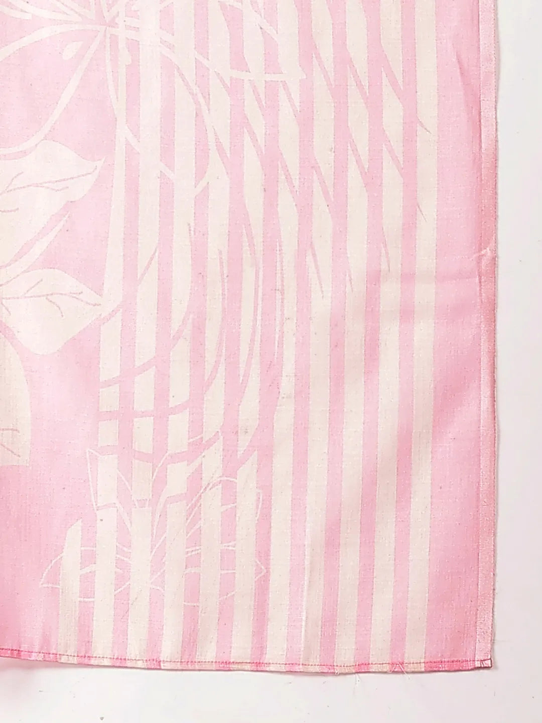 Pink Solid Thread Work Straight Kurta Trouser Dupatta Set