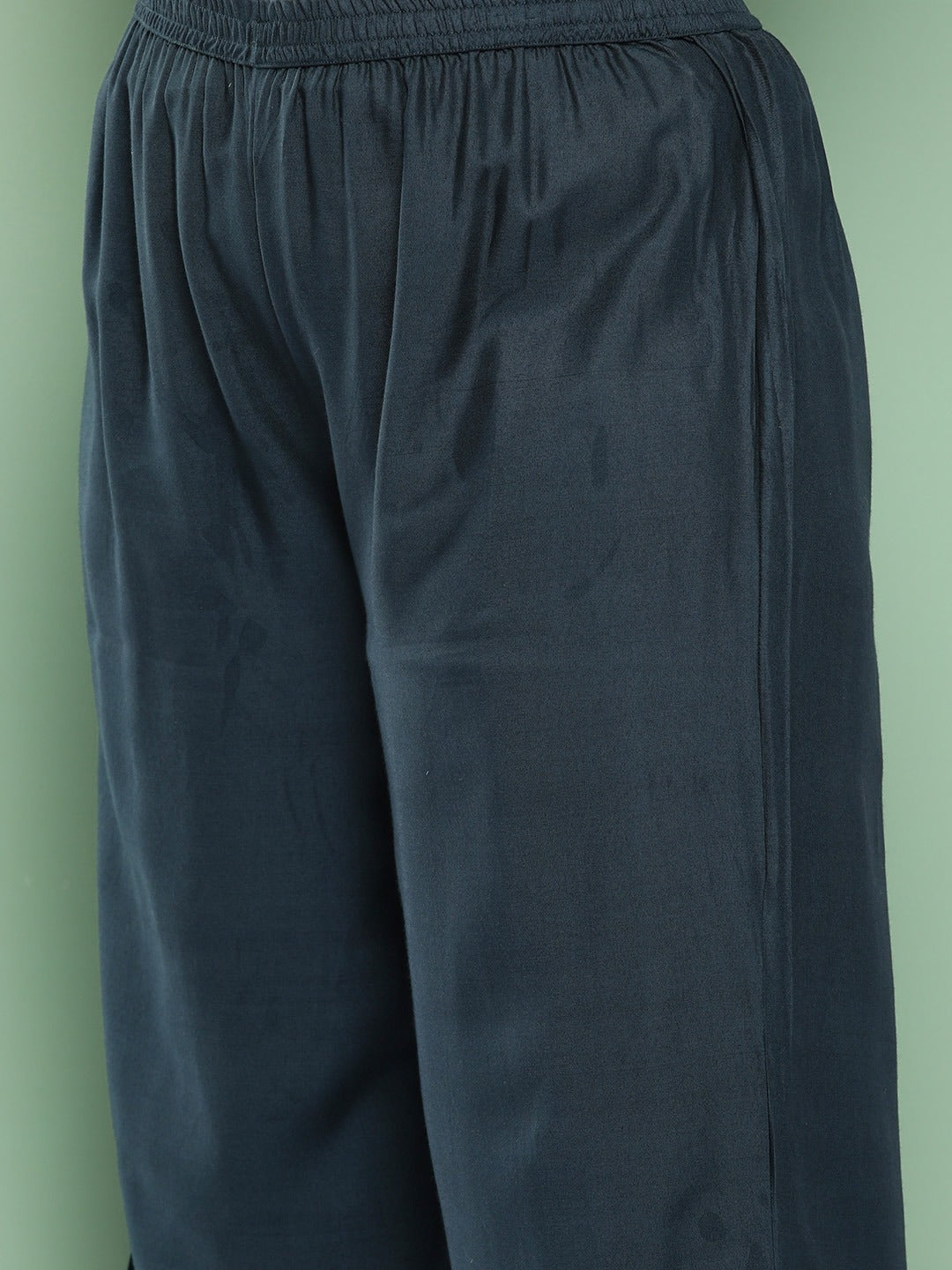 Plus Size Ethnic Motifs Printed Regular Cotton Kurta With Palazzos