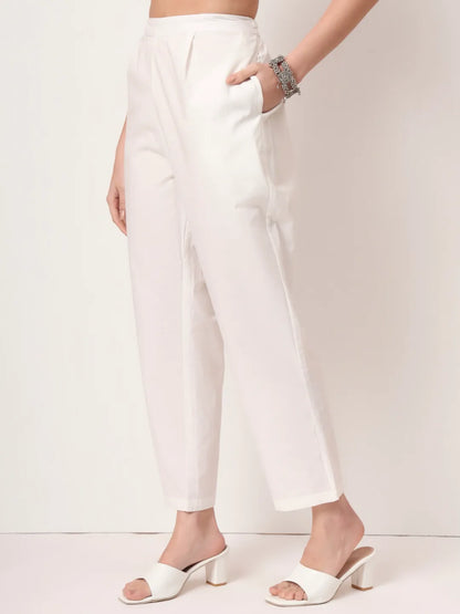 Premium Cotton Poplin Green Kurta Dupatta Pant Set