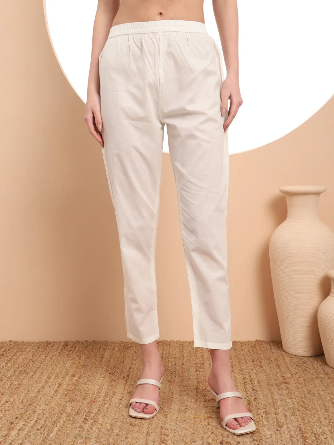 Premium Mul Cotton Pink Tassel Work Flared Kurta Dupatta Pant Set