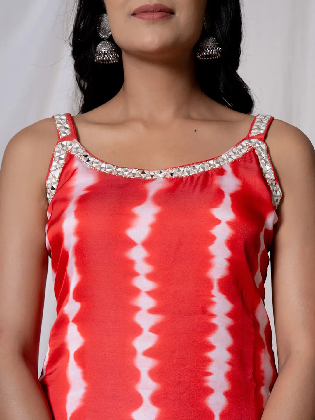 Red Silk Kurta Dupatta Pant Set