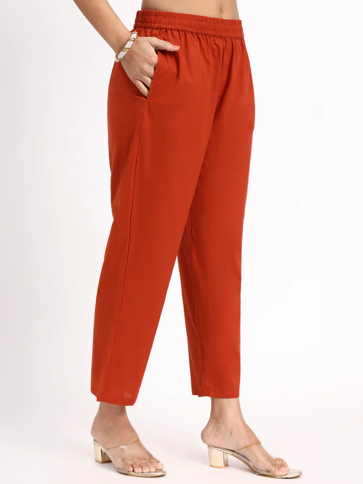 Cotton Straight Kurta Pant Dupatta Set