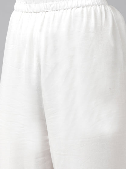 Teal Green & Off-White Printed Dupatta Set