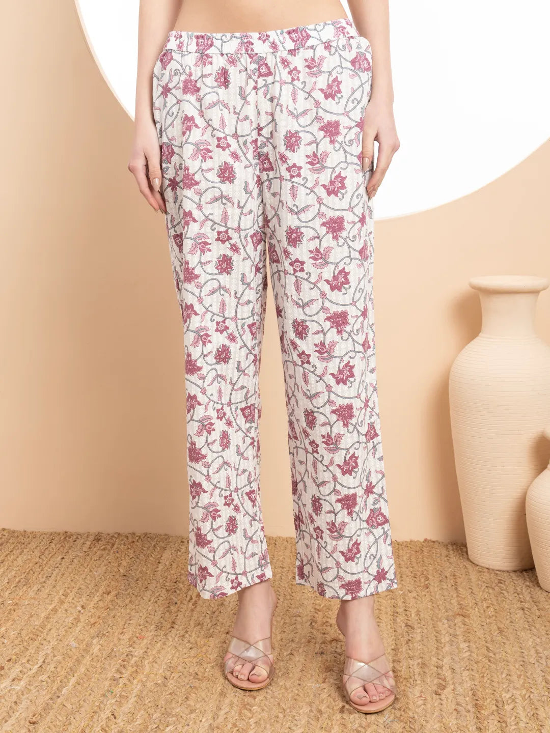 White Pure Cotton Anarkali Kurta Set With Dupatta