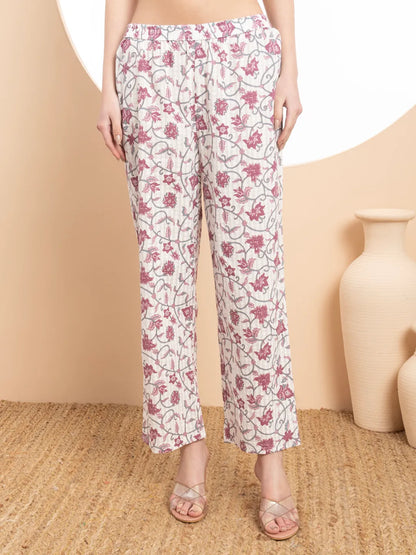 White Pure Cotton Anarkali Kurta Set With Dupatta