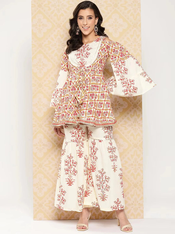 Women Printed Pure Cotton Ethnic Co Ord&