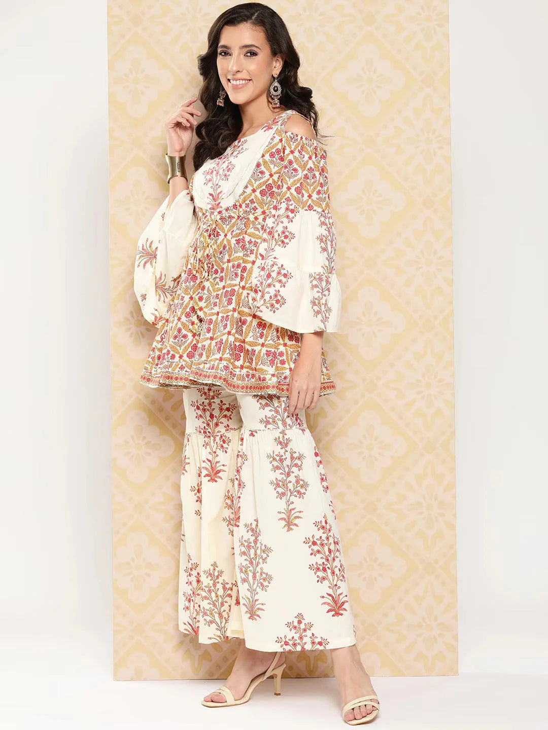 Women Printed Pure Cotton Ethnic Co Ord&