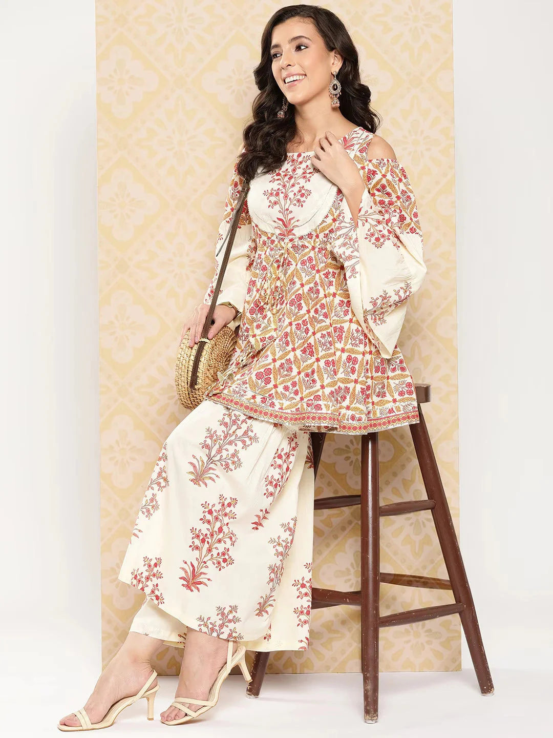 Women Printed Pure Cotton Ethnic Co Ord'S