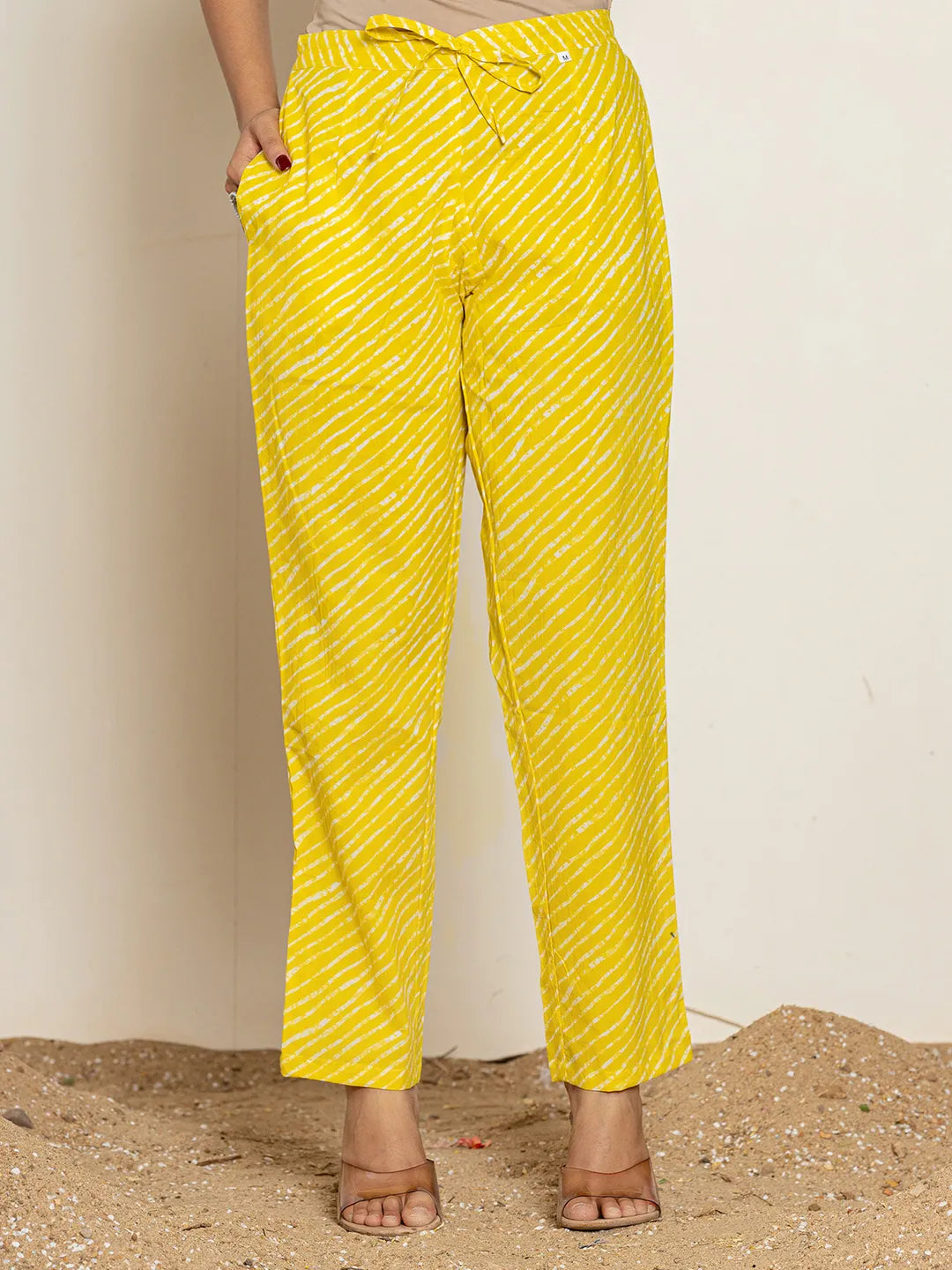 Yellow Ethnic Motifs Cotton Straight Kurta Dupatta Set