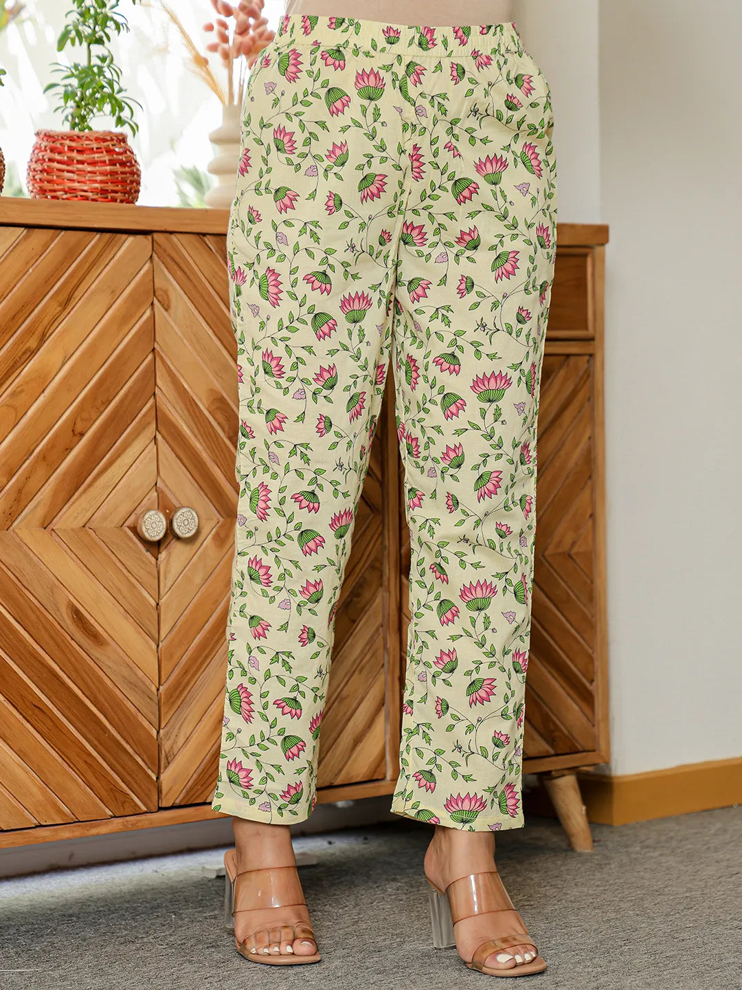 Yellow Pure Cotton Sleeveless Strappy Anarkali Kurta Dupatta Set