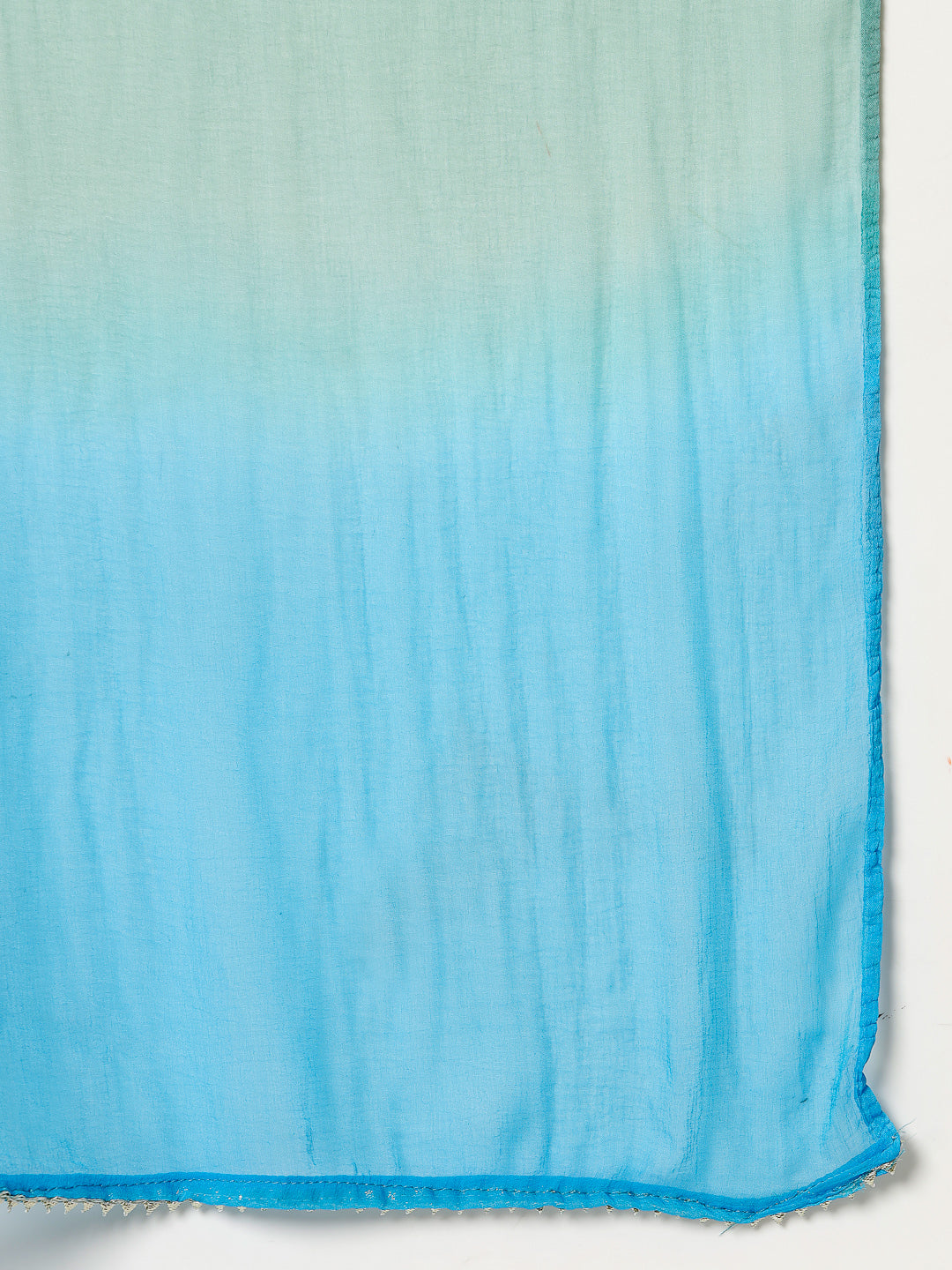 Woven Design &amp; Embroidered Cotton Blend Straight Kurta with Pant &amp; Dupatta