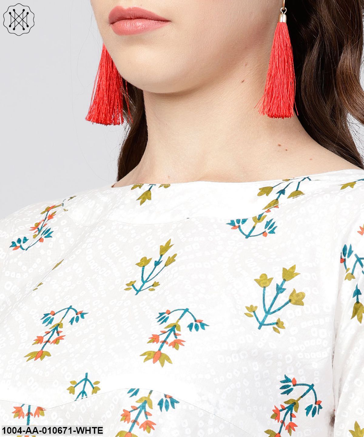White Printed Half Sleeve Short Cotton Top With Yellow Regular Fit Palazzo