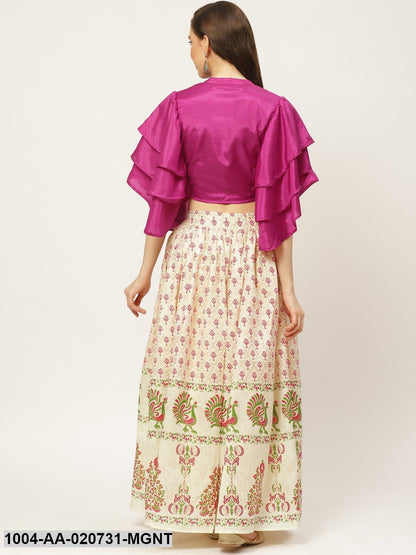 Solid Crop Top with Skirt