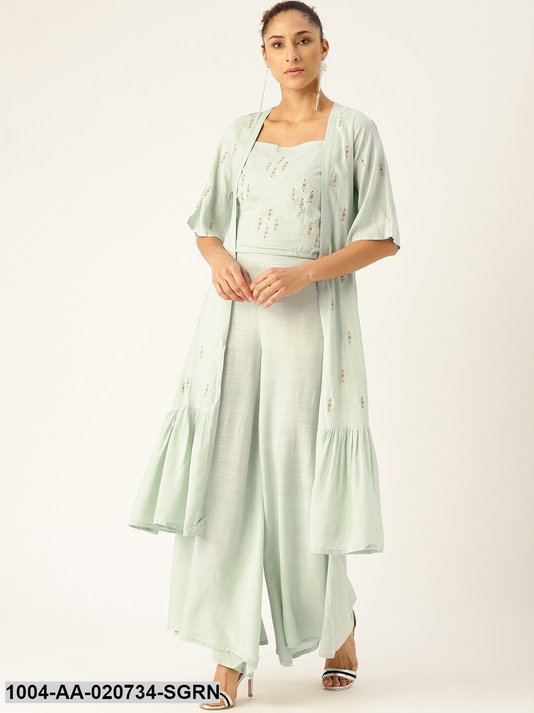 Top with Palazzos & Shrug