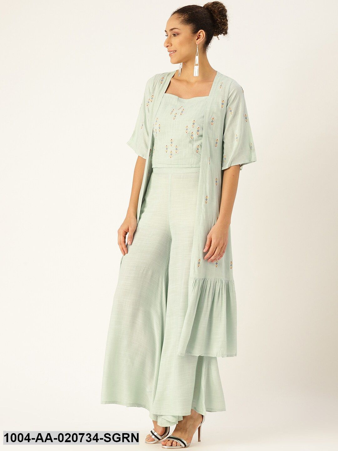 Top with Palazzos & Shrug