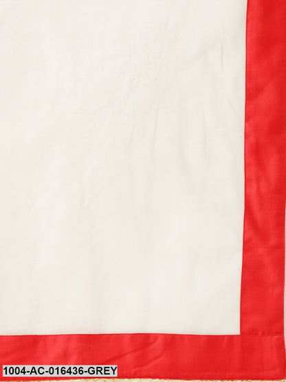 Grey Ethnic Motifs Printed Round Neck Viscose Rayon A-Line Dress