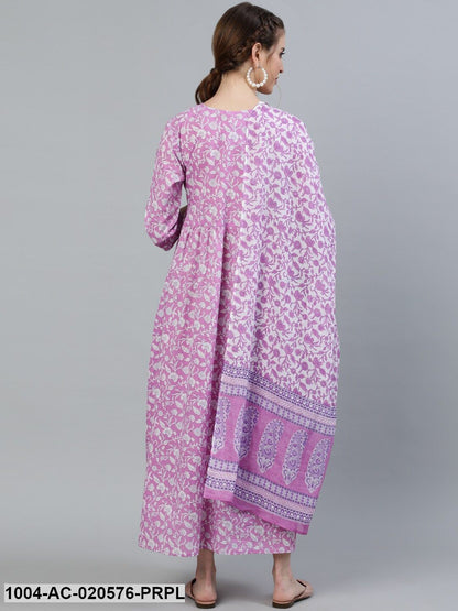 Purple Floral Maxi Dress