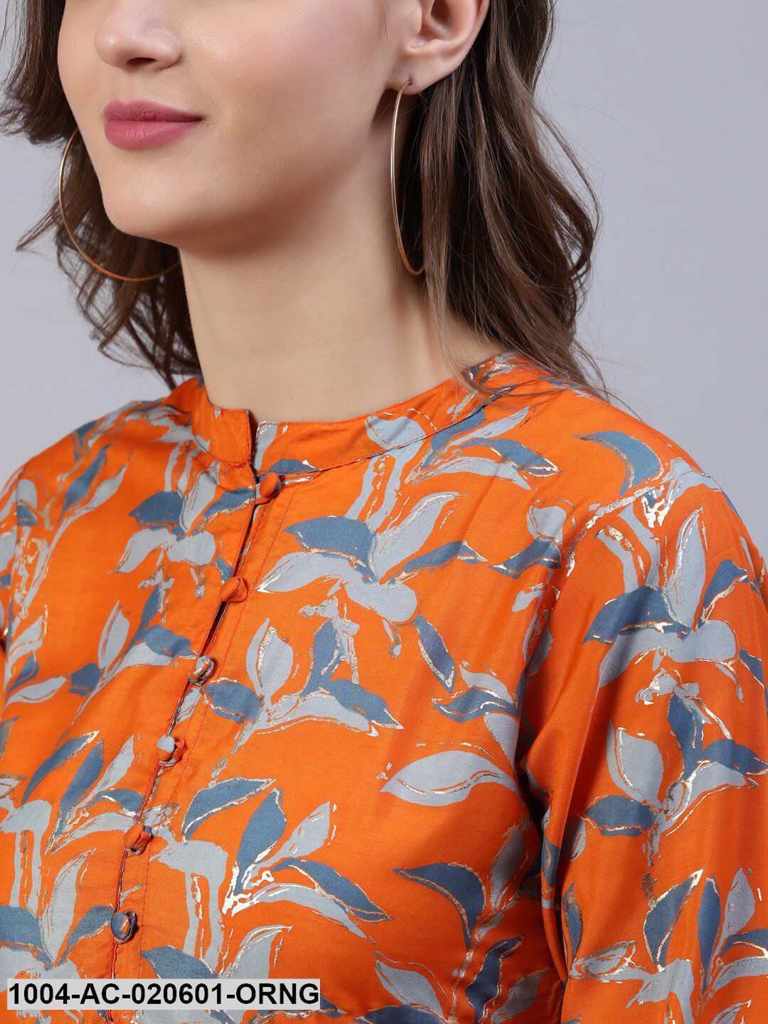 Orange Floral Maxi Dress