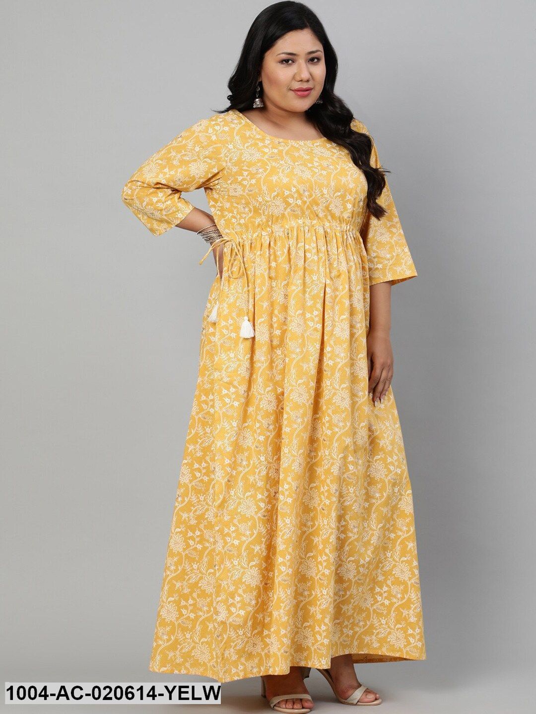 Yellow Floral Maxi Dress