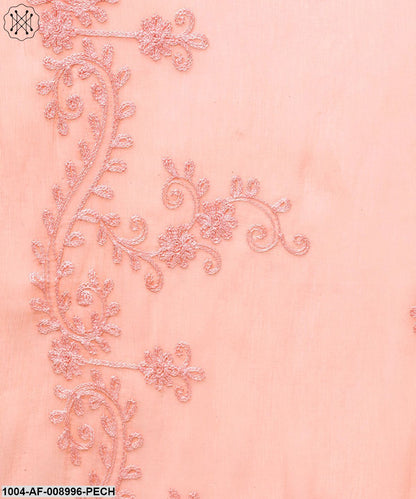Peach Printed 3/4Th Sleeve Kurta With Dupatta And White Palazzo