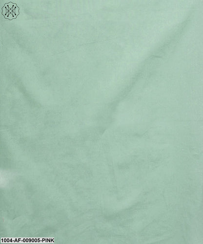 Solid Pink 3/4Th Cotton Kurta With Green Palazzo And Dupatta