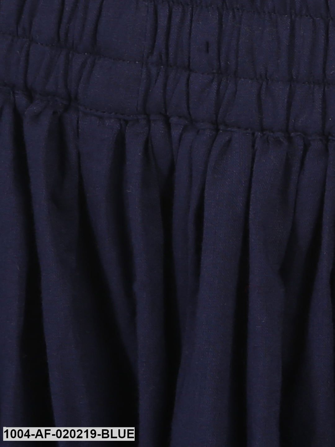 Blue & Brown Printed Kurta with Skirt