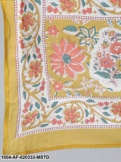 Mustard Mustard Straight Kurta With Palazzo and Dupatta with pockets