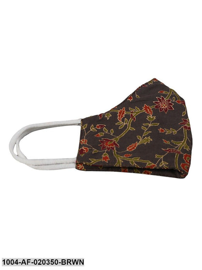 Brown Printed Kurta with Palazzos & Dupatta