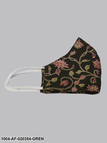 Green  Gold-Toned Printed Kurta and Palazzos