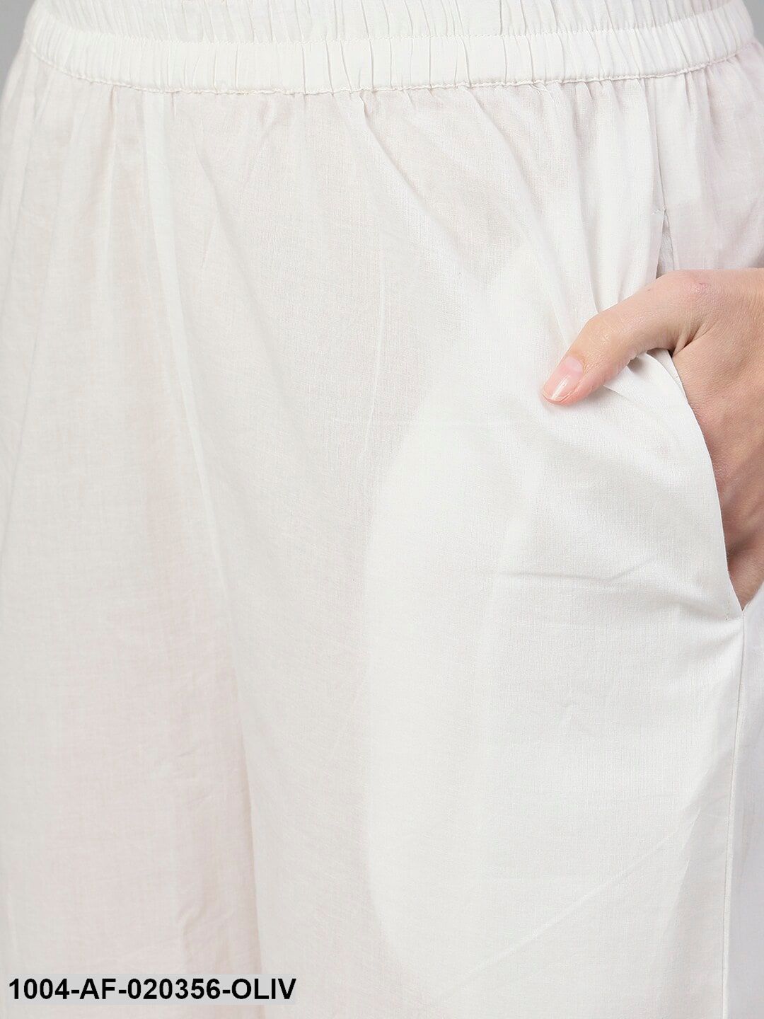 Olive Green Printed Kurta with Palazzos