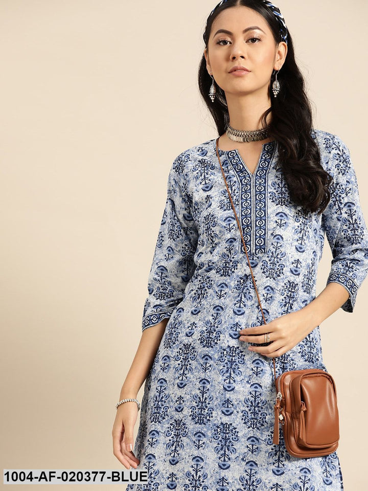 Nayo blue cotton kurta – wholesale supplier