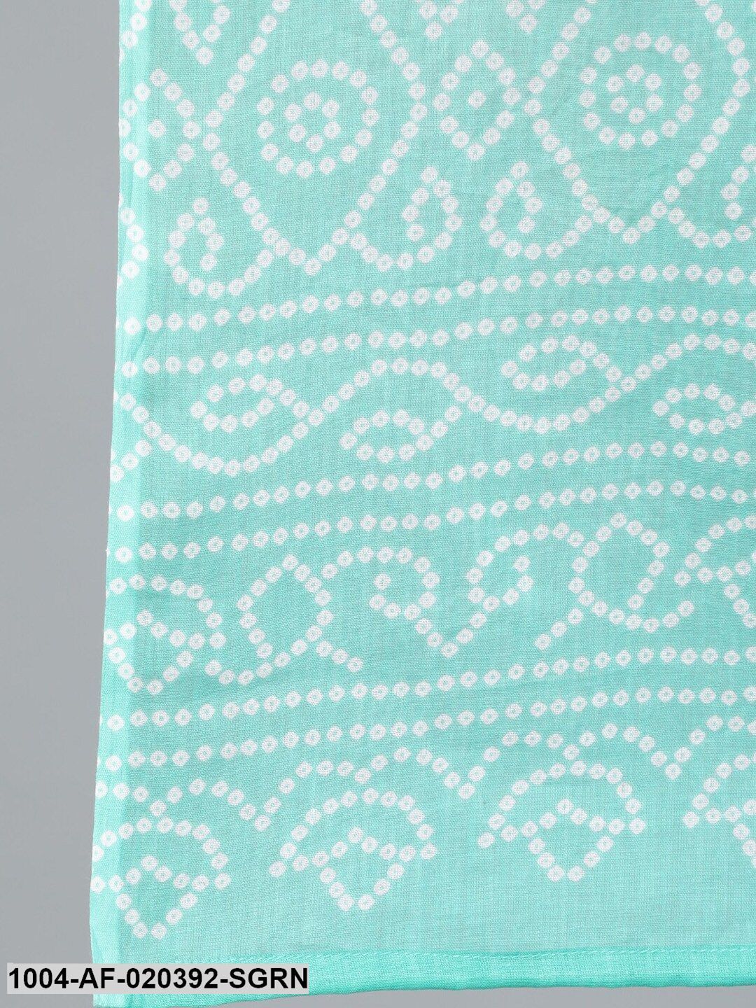 Sea Green Printed Straight Kurta Wiith Plazo & Dupatta