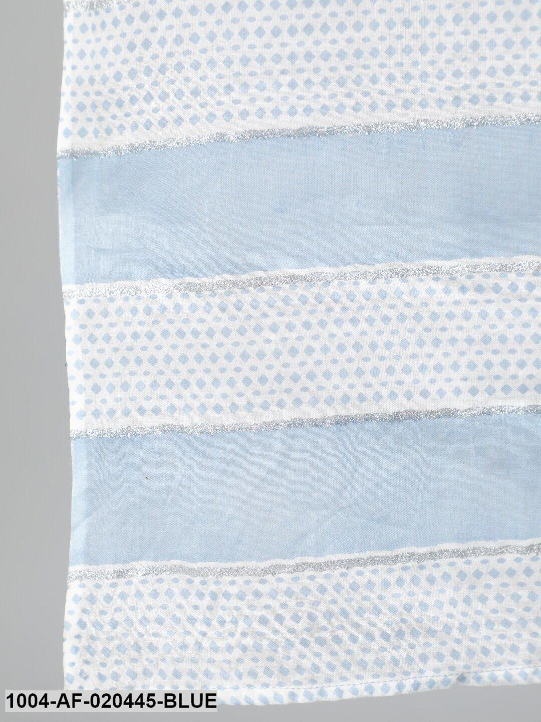 Blue & White Ethnic Motifs Printed Regular Straight Pure Cotton Kurta &