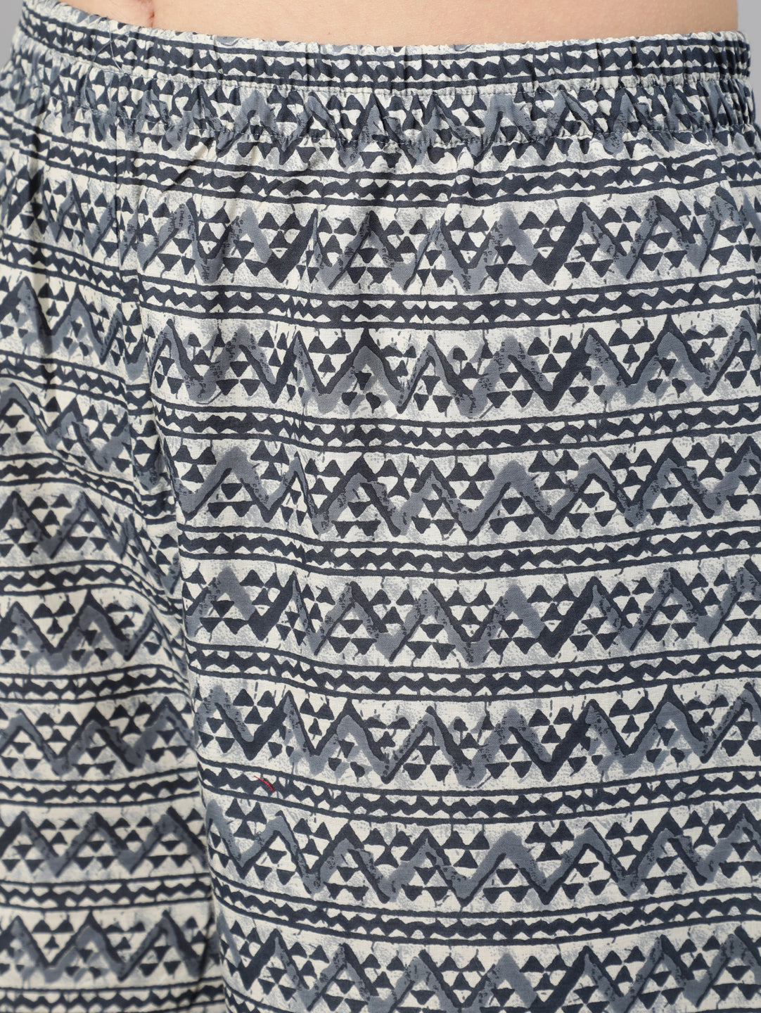 Blue Ethnic Printed Flared kurta With Trouser And Dupatta