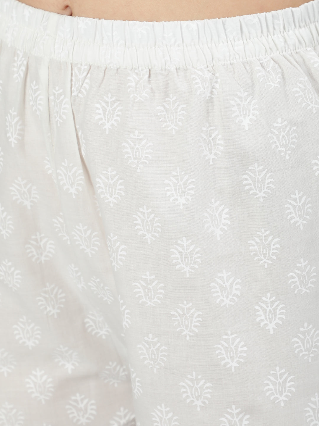 Off White Kurta With Plazo &amp; Dupatta