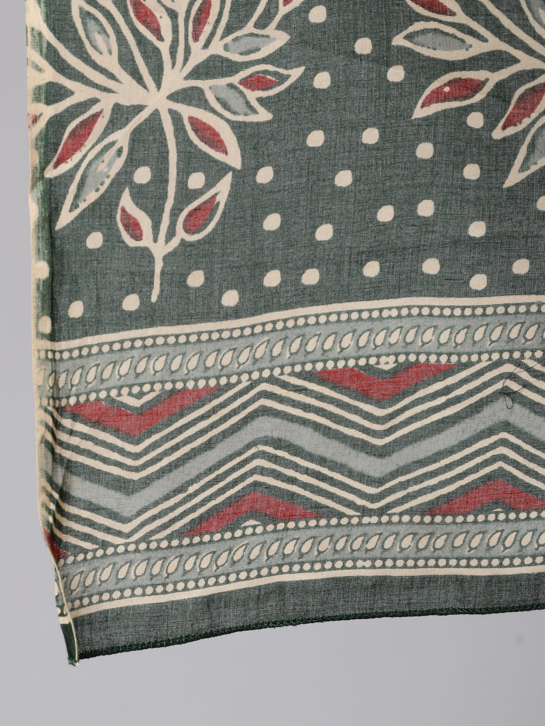 Green Ethnic Printed Kurta And Palazzo With Dupatta