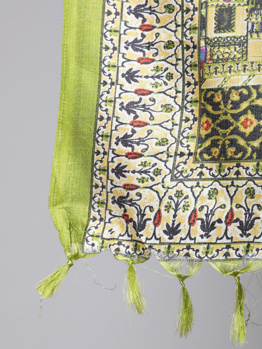 Black Solid Kurta And Palazzo With Printed Dupatta