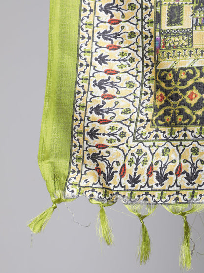 Black Solid Kurta And Palazzo With Printed Dupatta