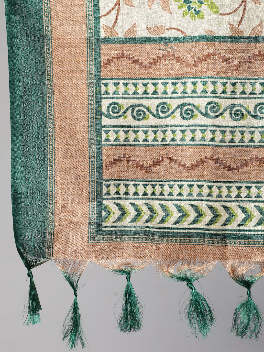 Cream Straight Solid Kurta With Trouser And Art Silk Dupatta