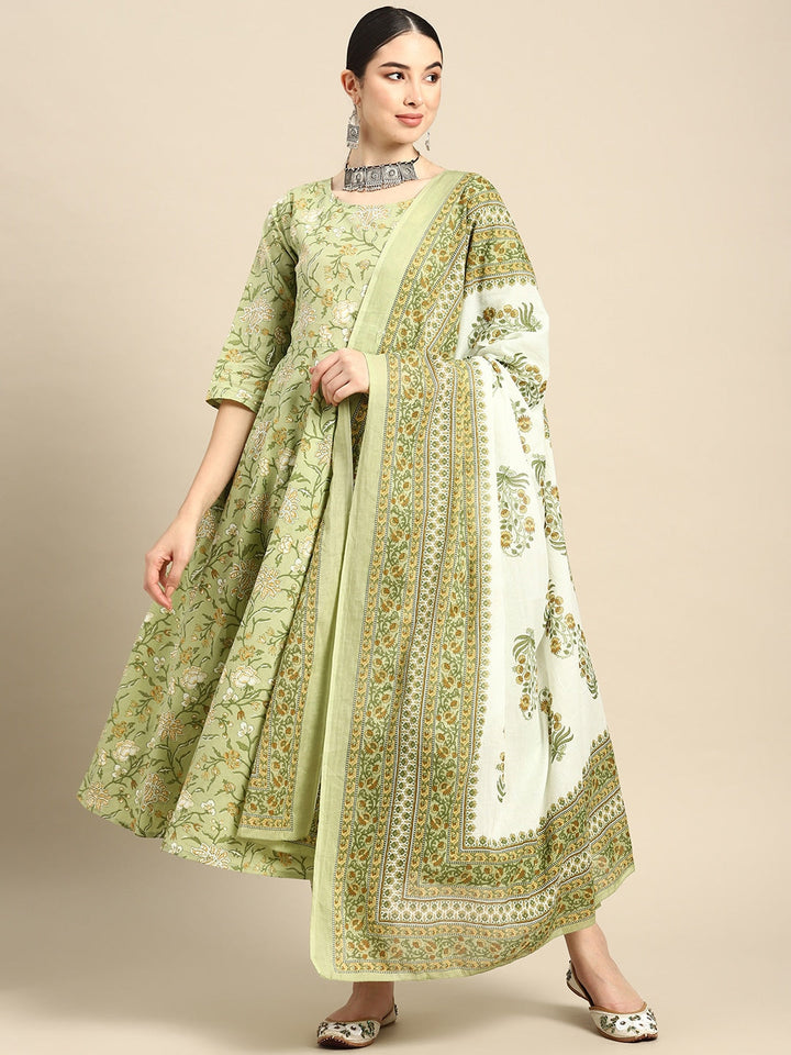 Nayo green printed anarkali kurta – wholesale supplier