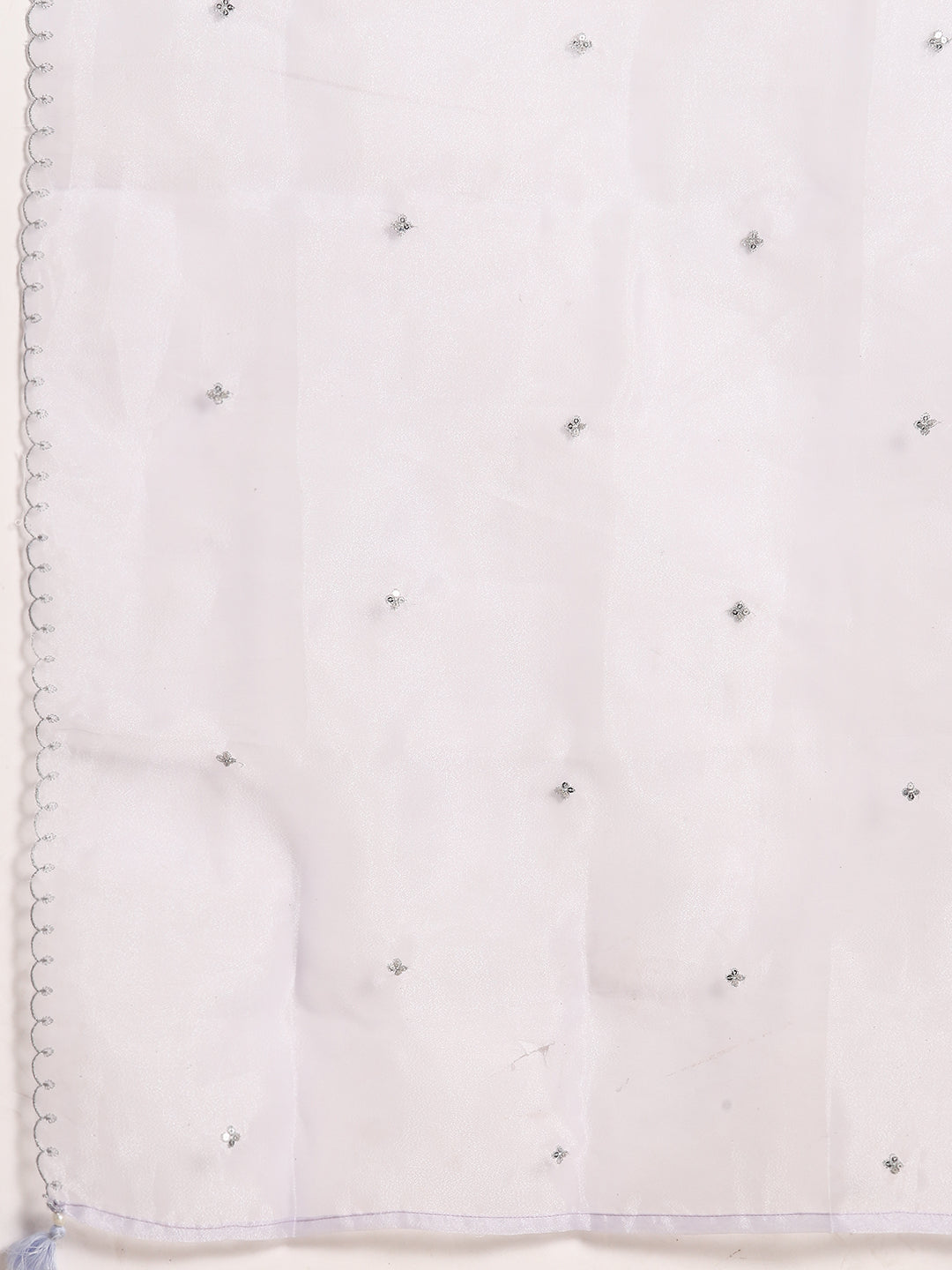 Women Lavender Embroidered Straight Kurta With Palazzo &amp; Dupatta