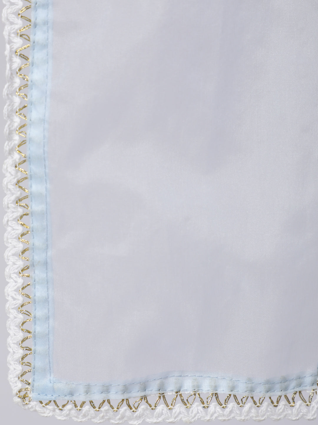 Blue Embroidered Flared Kurta With Trouser And Dupatta