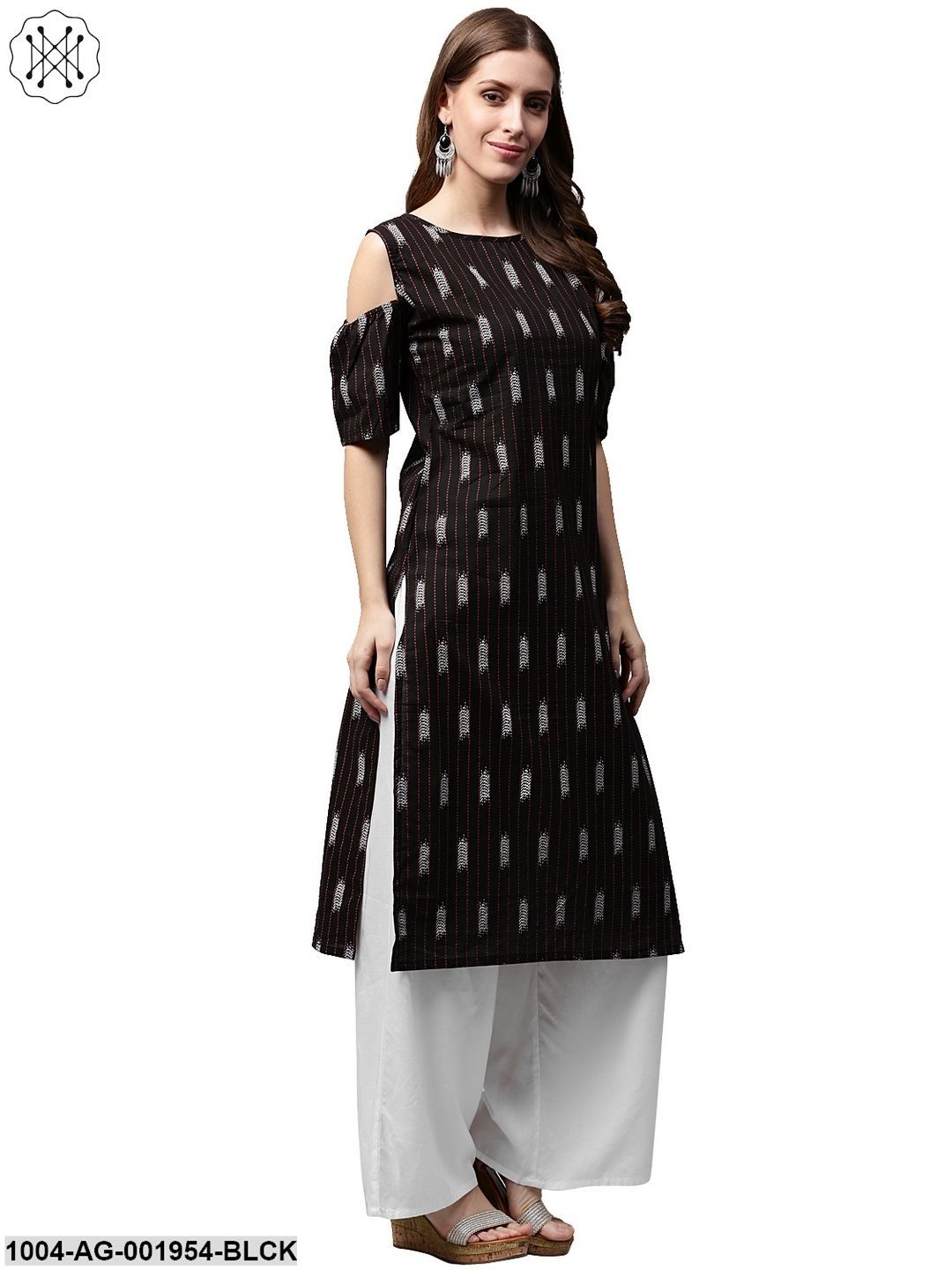 Buy online Straight Cold Shoulder Kurta from Kurta Kurtis for Women by Azra  for ₹629 at 48% off | 2024 Limeroad.com