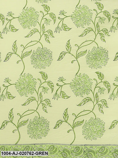 Green Printed Pure Cotton Saree