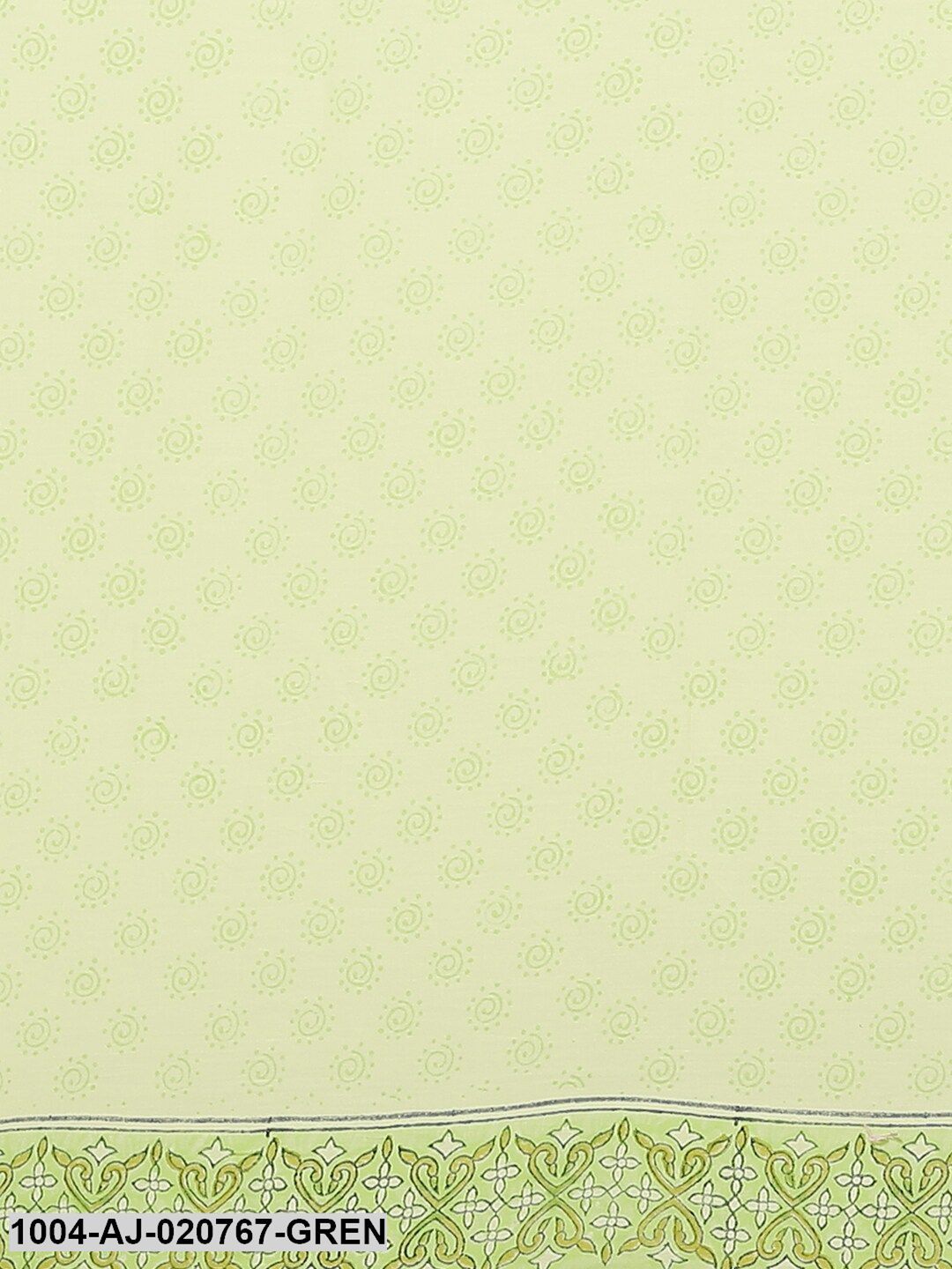 Green Printed Pure Cotton Saree