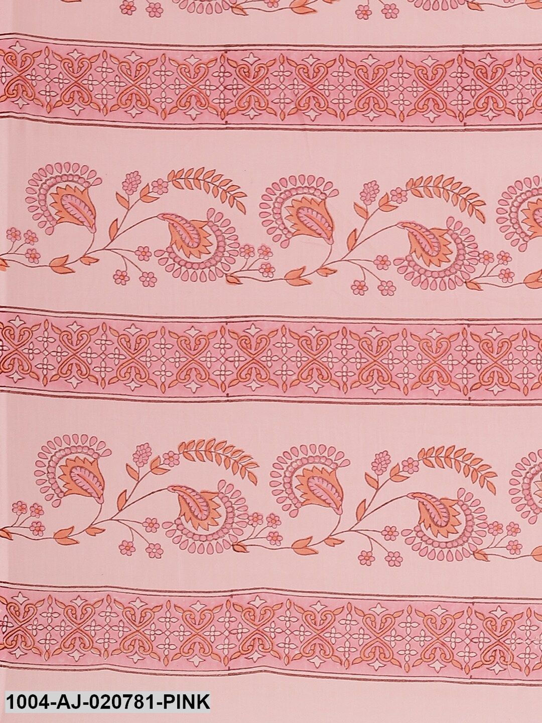 Pink Pure Cotton Printed Saree