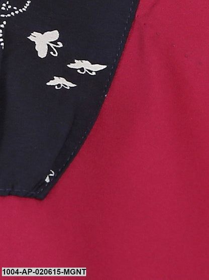 Magenta Solid Longline Top